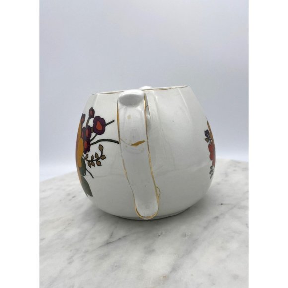 Ellgreave English Teapot Floral Handle Gold Trim Repaired Handle England Flowers - Picture 4 of 10